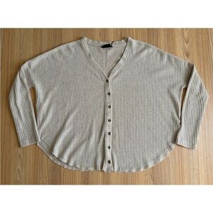 Urban Outfitters Out From Under Jojo Oversized Thermal Top Womens XS Waffle Knit